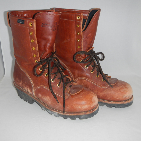 tall leather work boots